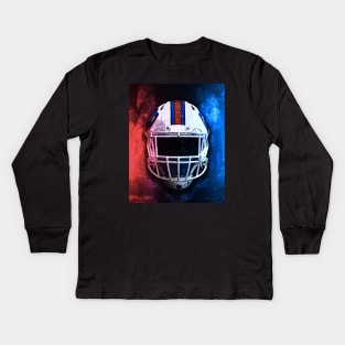 Buffalo Football Helmet Kids Long Sleeve T-Shirt
